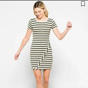 Market & Spruce Stitchfix Bridgette Knit Dress Pink Striped NWT Size MP